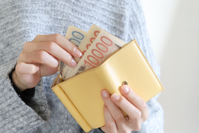 格安SIMではお金を説明する女性の画像